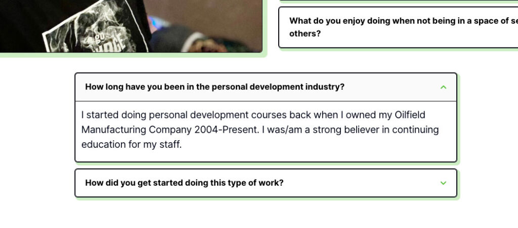 FAQ screenshot