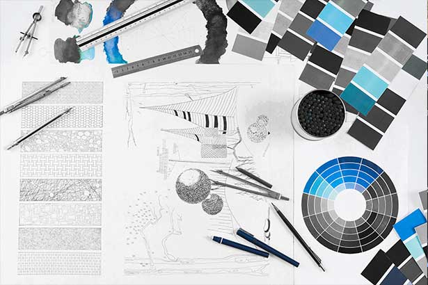 Design stuff with just the colour blue in it